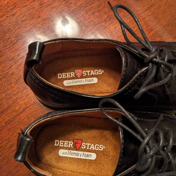 Boys Deer Stags dress shoes, size 5.5, black - Picture 4 of 6
